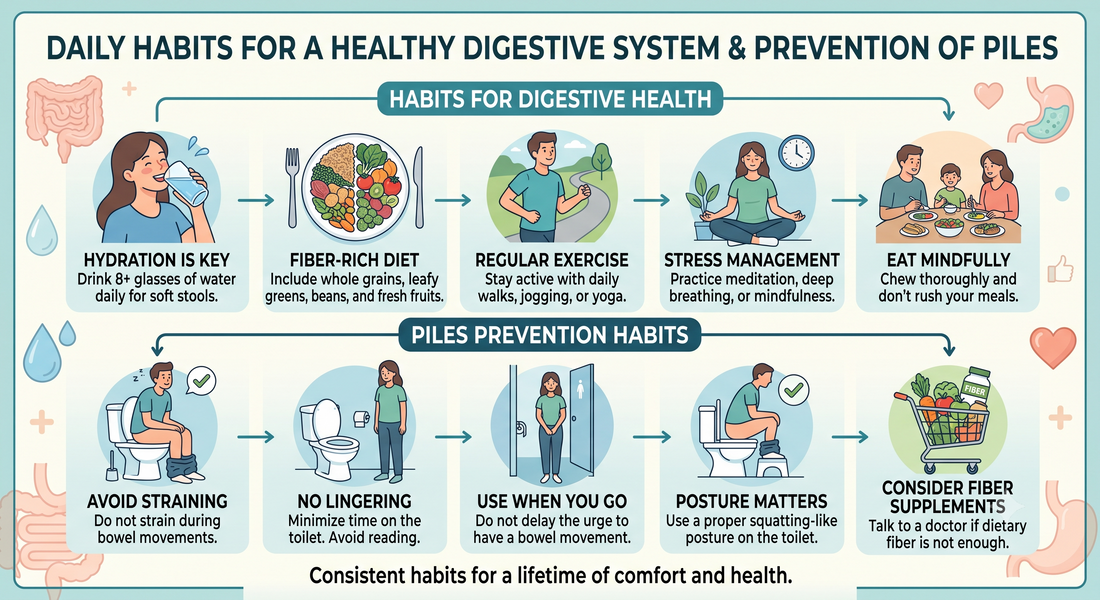 Daily Habits for a Healthy Digestive System and Prevention of Piles