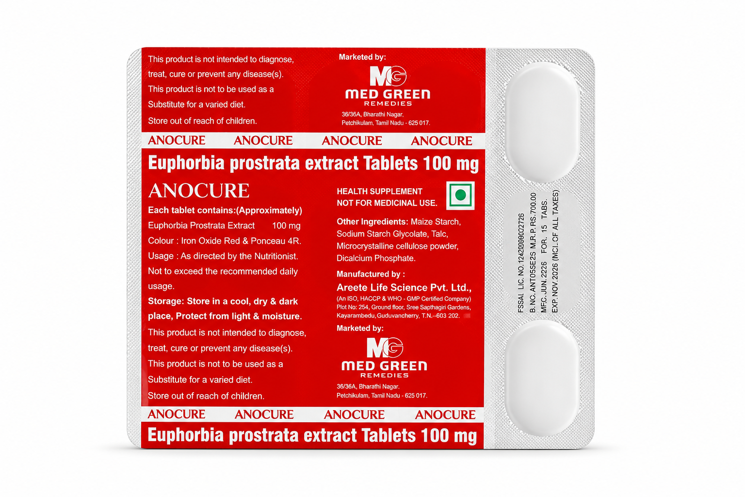 Anocure tablet